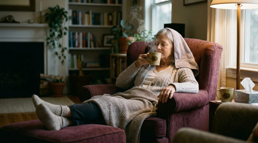 Persona tomando té
